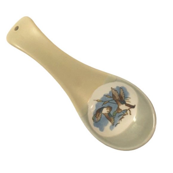 Vintage Otagiri Ducks Spoon Rest Wall Hanging Japan Ceramic Kitchen Decor - Picture 1 of 3